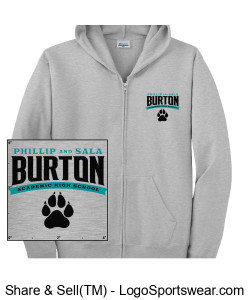 Burton front, Large Pumas Graphic Back Unisex Zip-up Design Zoom